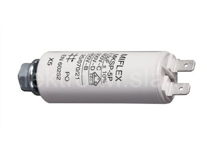 Kondenzátor rozozběhový motorový 2,5uF 450V s fastony I903