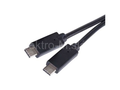 Nabíjecí a datový kabel USB-C 3.1 / USB-C 3.1, 1 m, černý SM7022BL
