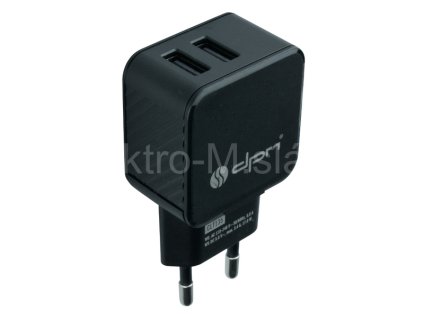 Napáječ USB 2x 3,4A černá CLT135