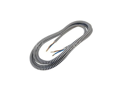 Opletená šňůra černo-bílá 3m DIC0430 DPM