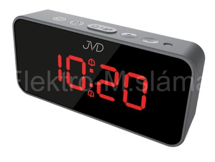 Budík JVD síťě SB3212.3 šedý-červené světlo