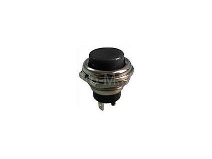 Tlačítko kulaté OFF-(ON)1pol.250V/1A velký černý 02630026 L275