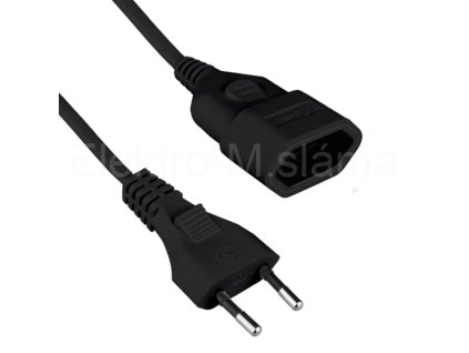 prodlužka zásuvka plochá 3m černá 2x0,75mm PPS131