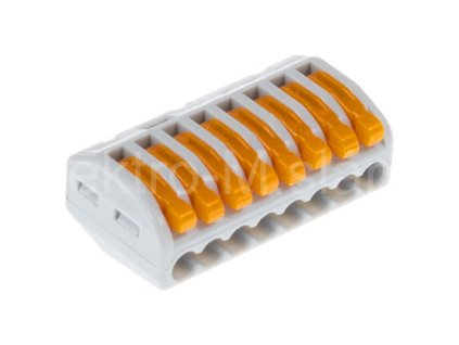 rychlospojka bezšroubová svorka 8x0,75-2,5mm lanko šedá L904BA