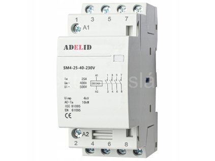 stykač SM4 25-40 25A 230V 4xspínací kontakt ADELID Optimal