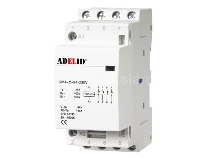 stykač SM4 25-04 25A 230A 4xrozpínací kontakt ADELID Optimal