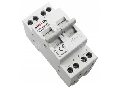 Vypínač síť PSA-40A-2P agregát 1-0-2 230V/400V