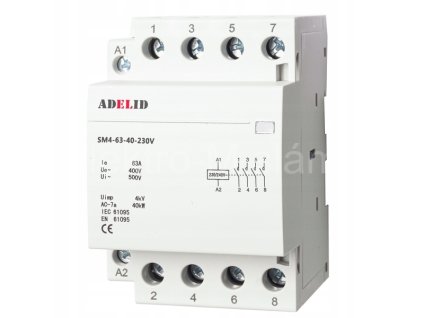 stykač SM4-63-40 63A 230A 4xspínací kontakt ADELID optimal