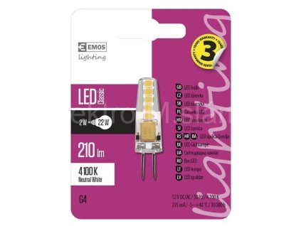 LED žárovka G4 1,9W NW 200lm ZQ8621