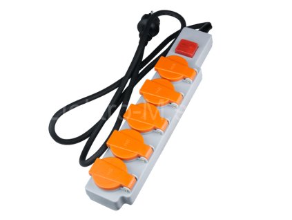 prodlužka 5 zásuvka vypínač 1,4m IP44 PG0550