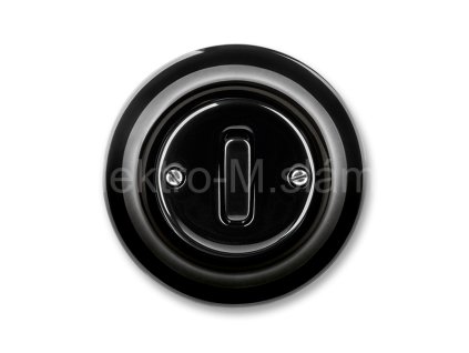 3559K-C86345 N tlačítko 6/0 černá DECENTO keramické