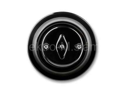 3560K-C06345 N vypínač č.6 černá otočná DECENTO keramika ABB