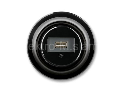 5014K-C00420 N zásuvka komunikační USB černá DECENTO keramika
