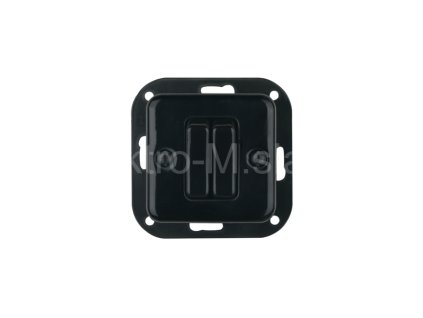 VINTAGE vypínač 5 hranaté keramika černá bez rámečku K2-R210Q-B