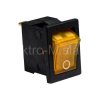 Osvětlený kolébkový spínač 3pin žlutý AC220V BMEP003