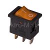 Osvětlený kolébkový spínač 3pin žlutý AC220V BMEP003