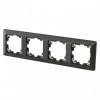 EMOS 4 rámeček antracit A6004.7 černá