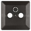 EMOS Kryt zásuvky TV+rozhlas+satelit antracit A6004.8 černá