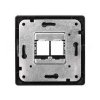 EMOS Kryt datové zásuvky 2xRJ45 antracit A6004.9 černá
