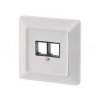 EMOS Kryt datové zásuvky 2xRJ45 bílá A6004.4