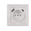 EMOS zásuvku + USB A +USB C bílá A6000.4