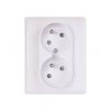 EMOS Zásuvka dvojnásobná bílá A6001.1