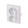 EMOS Zásuvka dvojnásobná bílá A6001.1