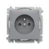 ZONI 6619T-A06657 241 zásuvka s clonkou šedá  ABB