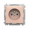 6619T-A06657 242 zásuvka s clonkami pudrová ZONI ABB