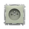 6619T-A06657 243 zásuvka s clonkami olivová ZONI ABB