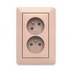5513T-C02357 142 2 zásuvka natočená pudrová / bílá ZONI ABB