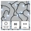 řetěz LED CW 8m kuličky D5AC02 XMAS venkovní i vnitřní, studená bílá, časovač