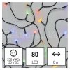 řetěz LED barevné 8m D4AM02 venkovní i vnitřní, multicolor, časovač