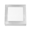 LED-CSQ-12W 2700 CHR stříbrná čtverec přisazená 17x17cm