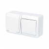 GALATEA IP44 Přepínač střídavý č.6+zásuvka 2P+PE (bílá) 5327-12