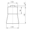 Objímka E27 se závitem M10 1332-837 (keramika) bílá