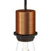 e27 semi flush metal lamp holder kit with concealed cable clamp