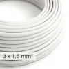 19523 18 bily textilni kabel 3x1 1