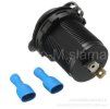 Napájecí zdířka 2xUSB 5V/2,1A s voltmetrem (D255)