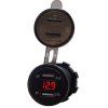 Napájecí zdířka 2xUSB 5V/2,1A s voltmetrem (D255)