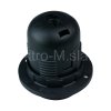 Objímka E27 se závitem a kroužek černá BME2701B