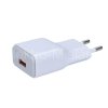 Adaptér USB DC51 fast charge: 1x USB Qualcomm, 5V2A/9V1.5A/12V1A, AC 230V, bílošedý