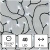 řetěz LED 4m CW D4AC01 40LED venkovní i vnitřní, studená bílá, časovač