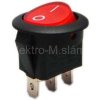 přepínač kolebkový RS102-8C ON-ON červený 6A L450B 02620015