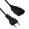 prodlužka zásuvka plochá 1,5m černá 2x0,75mm PPS116