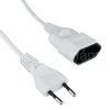 prodlužka zásuvka plochá 1,5m bílá 2x0,75mm PPS115