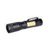 Solight LED kovová svítlna 3W+COB 150+60lm AA WL115 černá