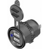 Napájecí zdířka 2xUSB DS2013, 2,1A+1A D255C