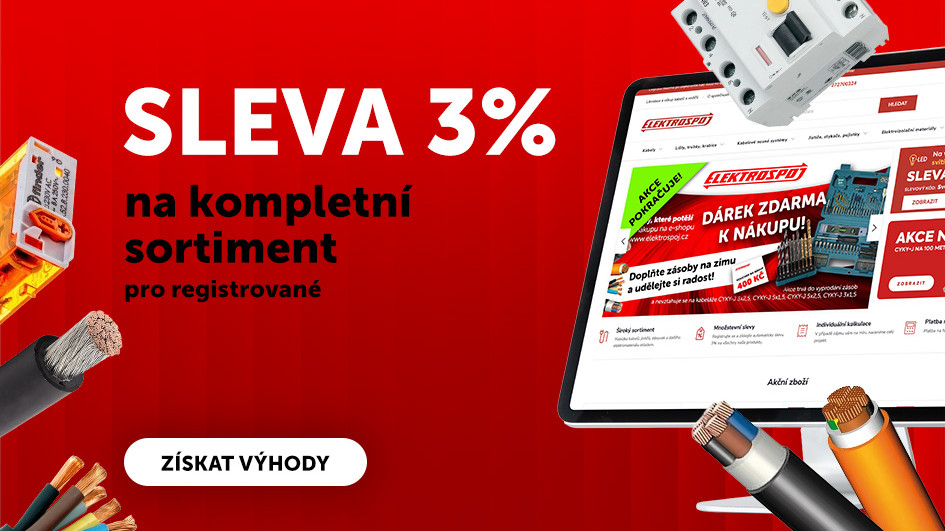 Sleva na kompletní sortiment pro registrované zákazníky