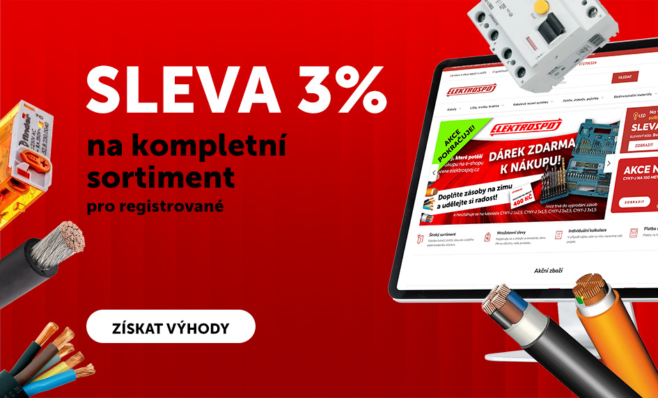 Sleva na kompletní sortiment pro registrované zákazníky